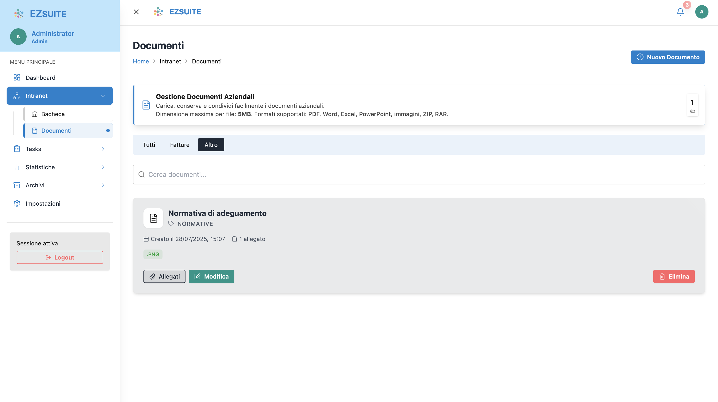 Archivio documenti EZSuite